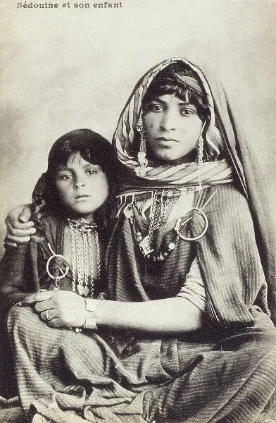 Bedouin woman and her young daughter