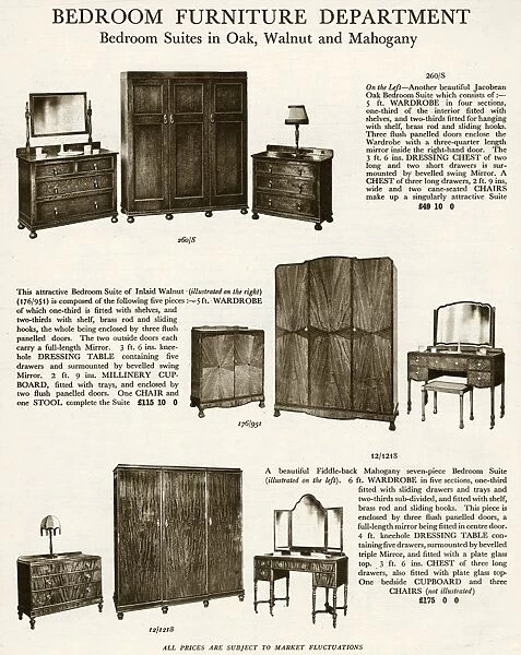 Bedroom suites 1929