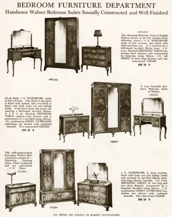 Framed Print : Bedroom suites 1929 Framed Print : Bedroom suites 1929