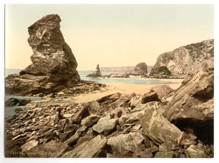 Framed Print : Bedruthan Steps, II, Cornwall, England Framed Print : Bedruthan Steps, II, Cornwall, England