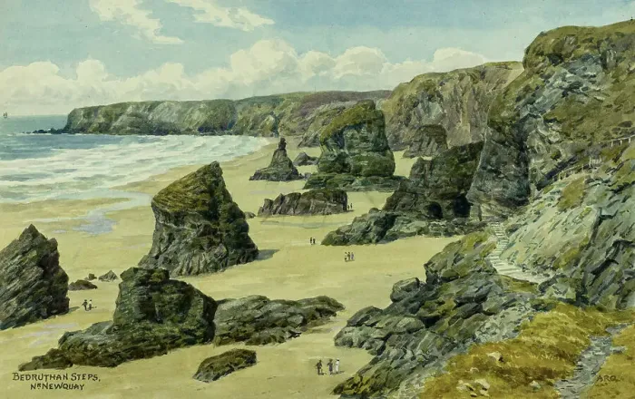 Framed Print : Bedruthan Steps, near Newquay, Cornwall Framed Print : Bedruthan Steps, near Newquay, Cornwall