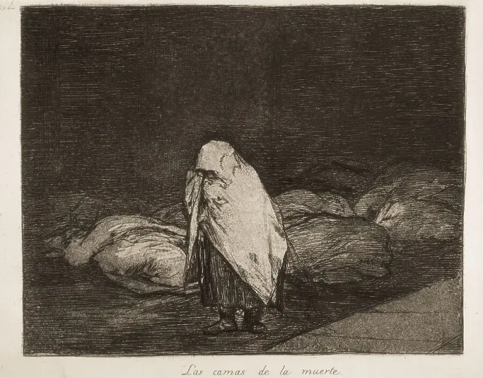 Framed Print : The beds of death. Plate 62 of The Disasters of War Framed Print : The beds of death. Plate 62 of The Disasters of War