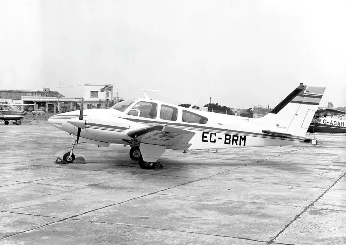 Framed Print : Beech 95-B55 Baron EC-BRM Framed Print : Beech 95-B55 Baron EC-BRM