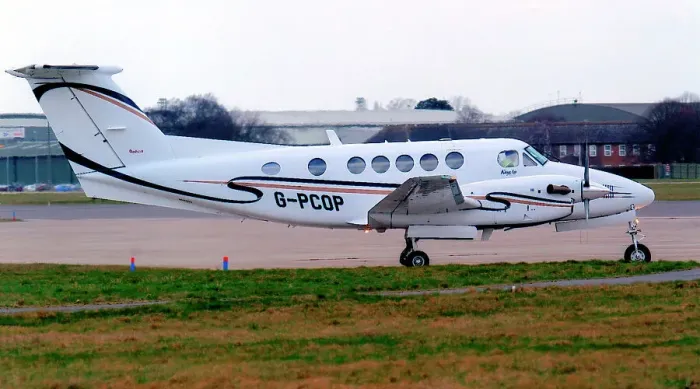 Framed Print : Beech B200 Super King Air G-PCOP (msn BB-1860) Date: circa 2015 Framed Print : Beech B200 Super King Air G-PCOP (msn BB-1860) Date: circa 2015
