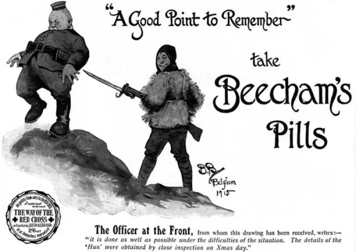 Framed Print : Beechams advertisement by Bruce Bairnsfather Framed Print : Beechams advertisement by Bruce Bairnsfather