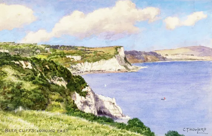 Framed Print : Beer Cliffs, looking east, Beer, East Devon Framed Print : Beer Cliffs, looking east, Beer, East Devon