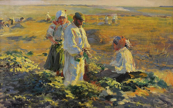 Beet-lifting, 1893, by Leon Wyczolkowski (1852-1936)