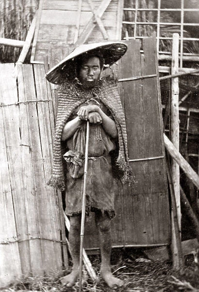 Beggar, Japan, 1870s. Date: 1870s