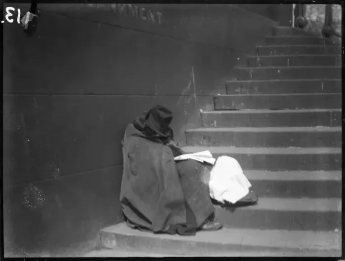 Framed Print : Beggar on Steps Framed Print : Beggar on Steps