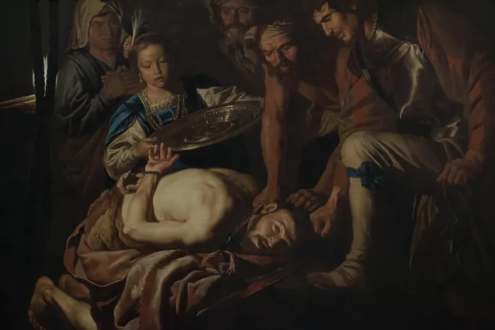 Framed Print : The beheading of St John the Baptist - Matthias Stom Framed Print : The beheading of St John the Baptist - Matthias Stom