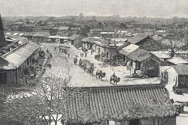 Beijing in 1884. Engraving