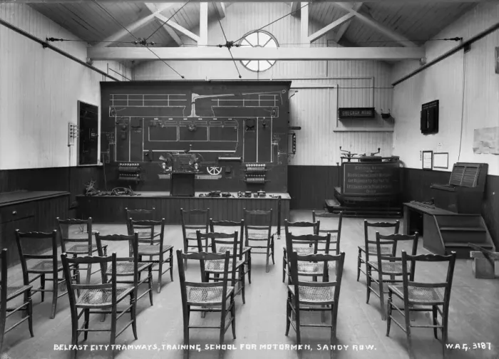Framed Print : Belfast City Tramways, Training School for Motormen, Sandy R Framed Print : Belfast City Tramways, Training School for Motormen, Sandy R