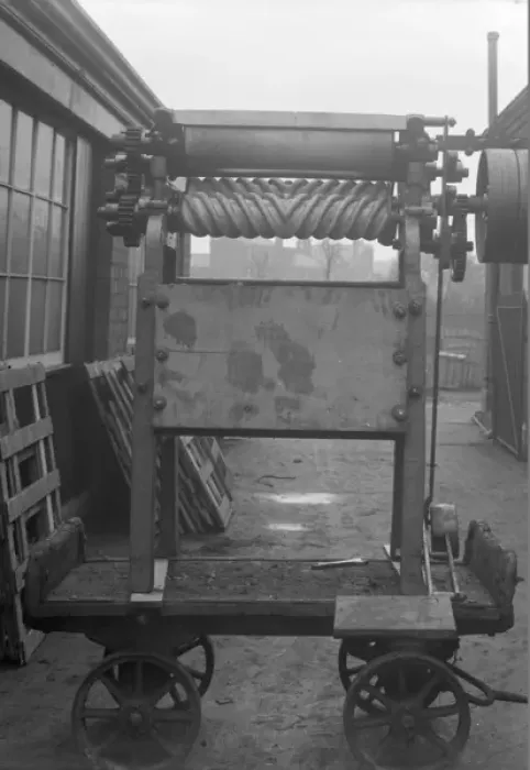 Framed Print : Belgian machine at Battersbys hatworks Framed Print : Belgian machine at Battersbys hatworks