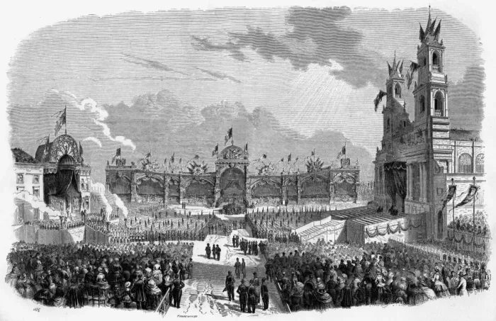 Framed Print : Belgian National Day ceremony, 21st July 1856 Framed Print : Belgian National Day ceremony, 21st July 1856