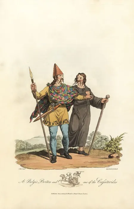 Framed Print : Belgic Briton and one of the Cassiterides from the pre-Roman era Framed Print : Belgic Briton and one of the Cassiterides from the pre-Roman era