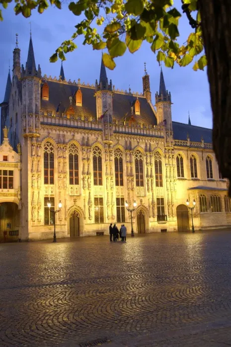 Framed Print : BELGIUM. Bruges. Burg Square. City hall Framed Print : BELGIUM. Bruges. Burg Square. City hall