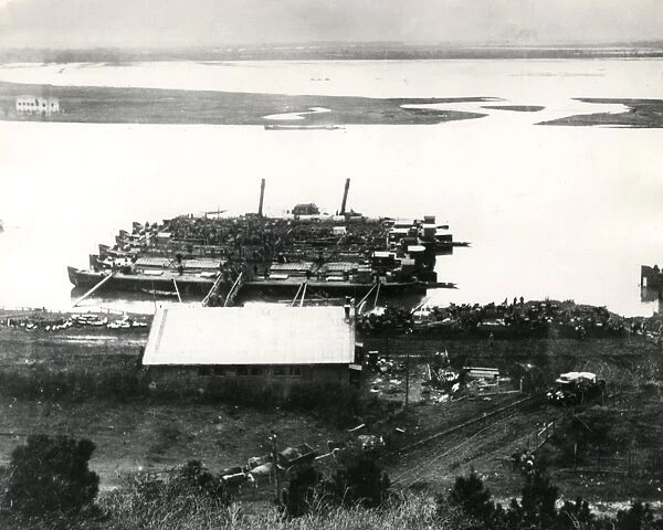 Belgrade harbour, Serbia, WW1