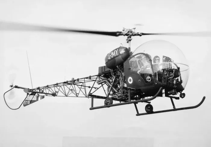 Framed Print : Bell 47 Sioux Helicopter Date: 1960s Framed Print : Bell 47 Sioux Helicopter Date: 1960s