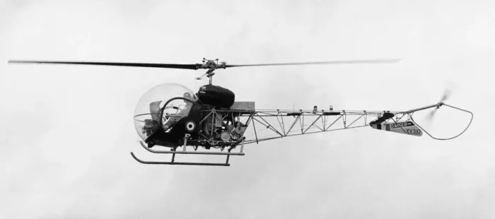 Framed Print : Bell 47 Sioux Helicopter Date: 1960s Framed Print : Bell 47 Sioux Helicopter Date: 1960s
