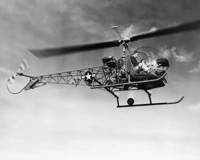 Framed Print : Bell 47B Helicopter Framed Print : Bell 47B Helicopter