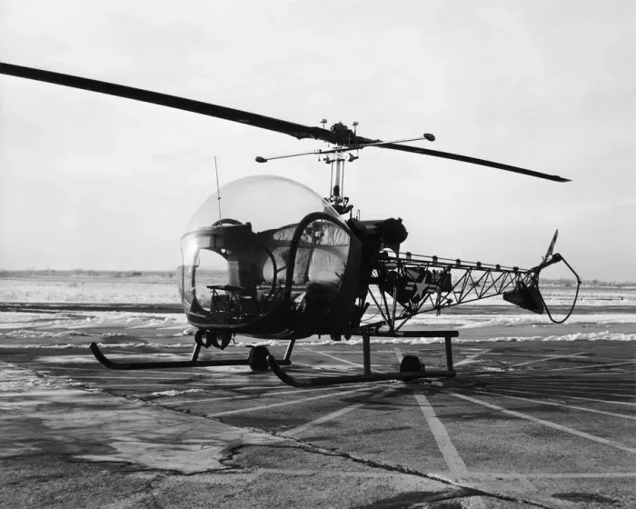 Framed Print : Bell 47B Helicopter Framed Print : Bell 47B Helicopter