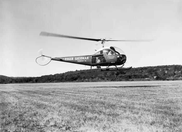 Framed Print : Bell 47B Helicopter