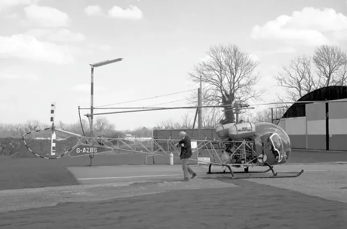 Framed Print : Bell 47G-5 G-AZBS Framed Print : Bell 47G-5 G-AZBS