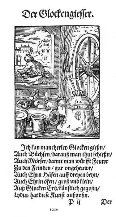 Framed Print : A bell founder, 16th century Germany Framed Print : A bell founder, 16th century Germany
