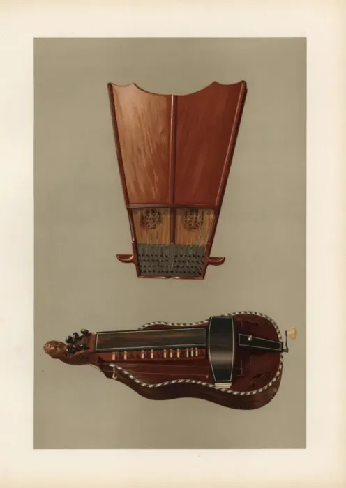 Framed Print : Bell harp and hurdy gurdy Framed Print : Bell harp and hurdy gurdy