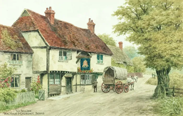 Framed Print : Bell Inn, Waltham St Laurence, Berkshire Framed Print : Bell Inn, Waltham St Laurence, Berkshire