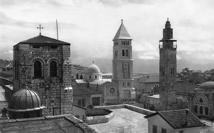 Framed Print : Bell Tower, Church and Mosque, Jerusalem Framed Print : Bell Tower, Church and Mosque, Jerusalem