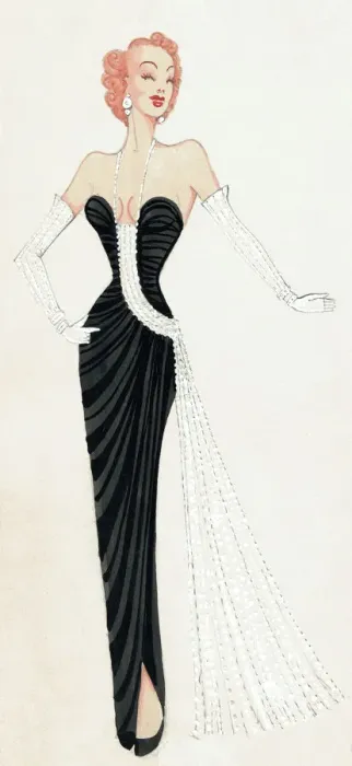 Framed Print : Bella - Murrays Cabaret Club costume design