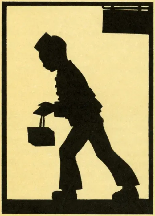 Framed Print : Bellboy in silhouette Framed Print : Bellboy in silhouette