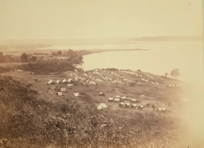 Framed Print : Belle Plain Landing, Va. Camp of 15th New York engineers Framed Print : Belle Plain Landing, Va. Camp of 15th New York engineers