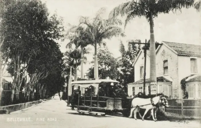Framed Print : Belleville - Pine Road with Horse Tram Framed Print : Belleville - Pine Road with Horse Tram