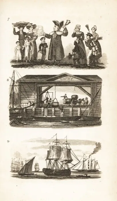 Framed Print : The Bellman, a London Wharf and Coal-ship and barge Framed Print : The Bellman, a London Wharf and Coal-ship and barge