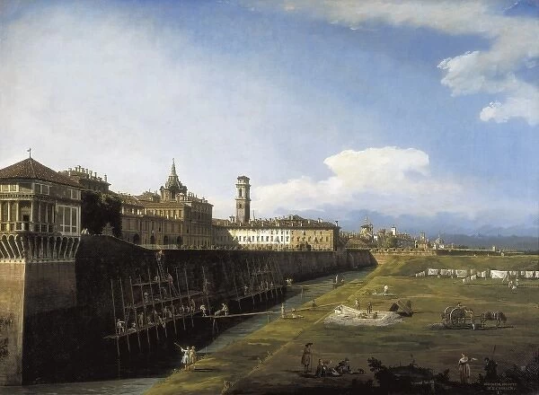 BELLOTTO, Bernardo (1720-1780). View of Turin