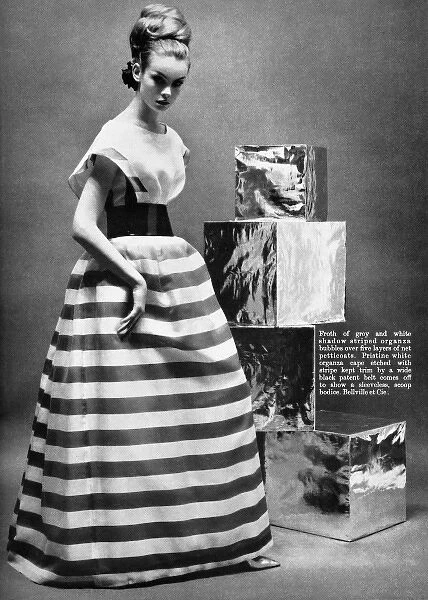 Bellville and Cie dress modelled by Jean Shrimpton, 1962