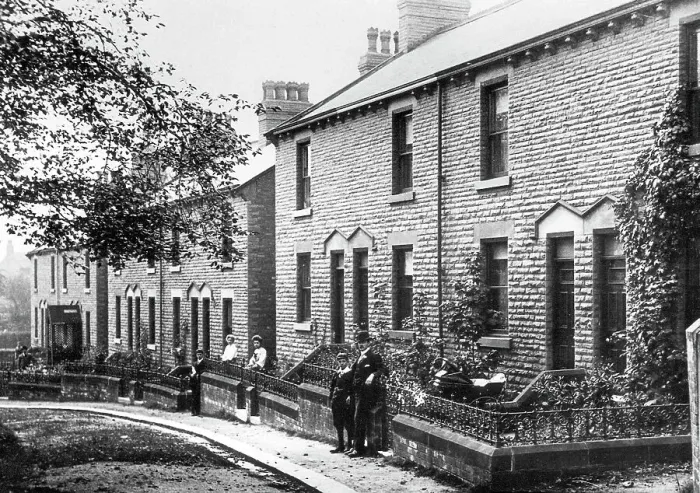 Framed Print : Belmont Avenue, Chapeltown early 1900's Framed Print : Belmont Avenue, Chapeltown early 1900's
