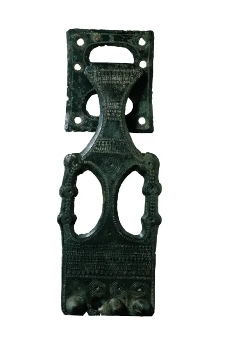 Framed Print : Belt brooch in Bureba style from the Second Framed Print : Belt brooch in Bureba style from the Second