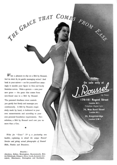 Framed Print : A Belt by Roussel advertisement, 1939 Framed Print : A Belt by Roussel advertisement, 1939