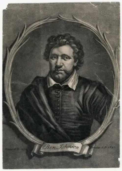 Framed Print : Ben Jonson / Oval / Anon Framed Print : Ben Jonson / Oval / Anon