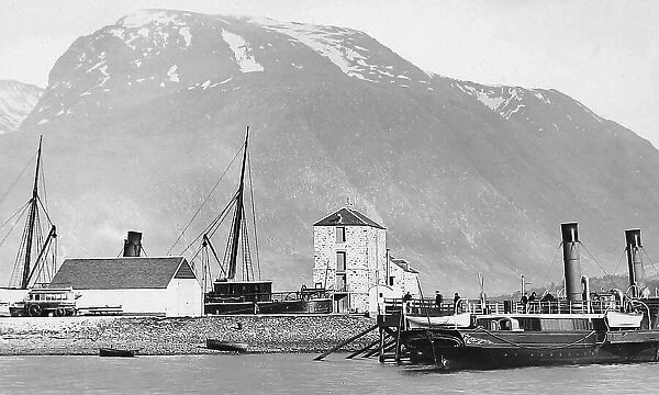 Ben Nevis from Corpach Victorian period
