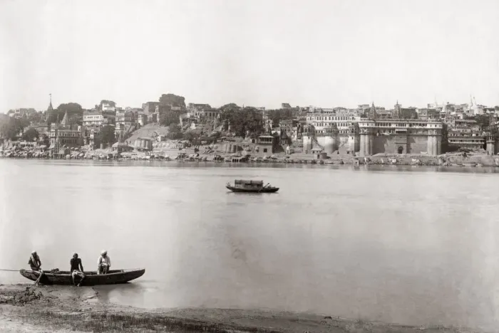 Framed Print : Benares (Varanasi), across the Ganges, India, c. 1880 s Framed Print : Benares (Varanasi), across the Ganges, India, c. 1880 s