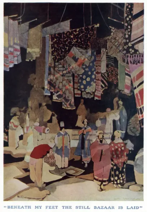 Framed Print : Beneath my Feet the Still Bazaar is Laid Framed Print : Beneath my Feet the Still Bazaar is Laid