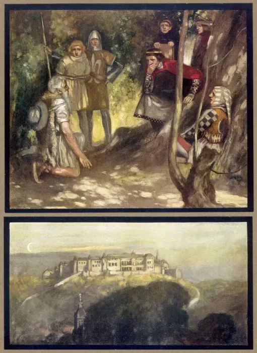 Framed Print : Beneath a tree in the forest at Vincennes Louis listens to the grievaces of his Framed Print : Beneath a tree in the forest at Vincennes Louis listens to the grievaces of his