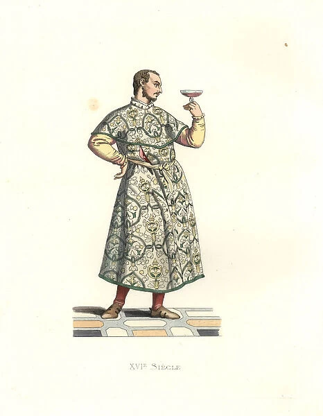 Benedetto Caliari, Italian artist, wearing