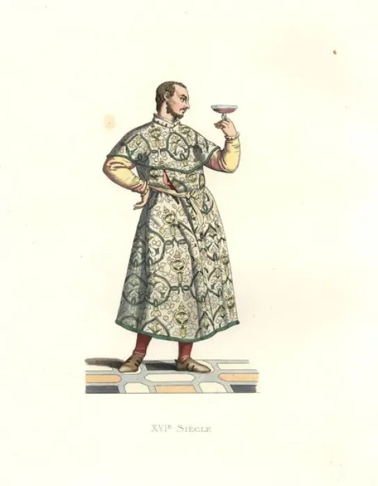 Framed Print : Benedetto Caliari, Italian artist, wearing Framed Print : Benedetto Caliari, Italian artist, wearing