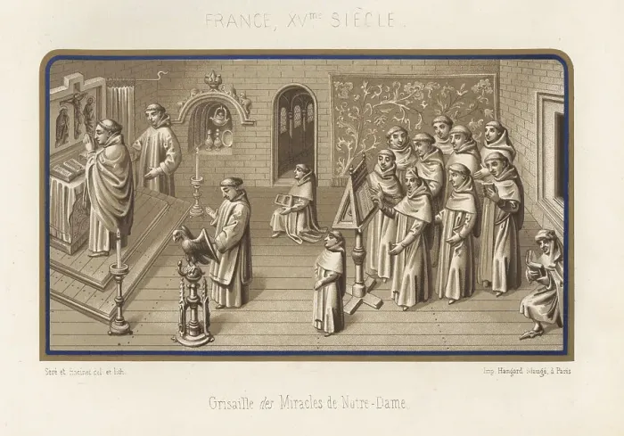 Framed Print : Benedictine monks celebrating mass, 12th and 13th century Framed Print : Benedictine monks celebrating mass, 12th and 13th century