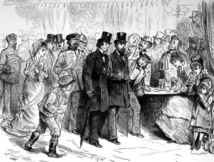 Framed Print : Benjamin Disraeli and the Marquis of Salisbury in Berlin, 18 Framed Print : Benjamin Disraeli and the Marquis of Salisbury in Berlin, 18